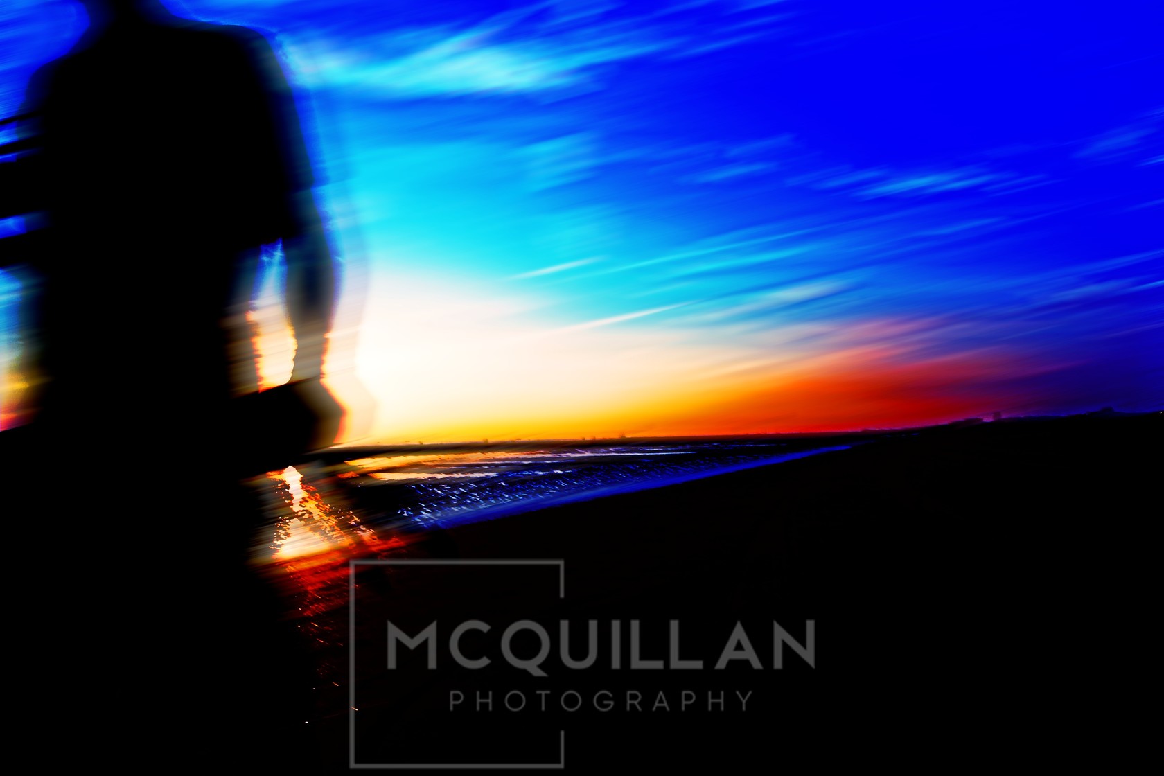 SUNSET BOY 
 Keywords: blue,colour,beach,photography,sunset,holiday