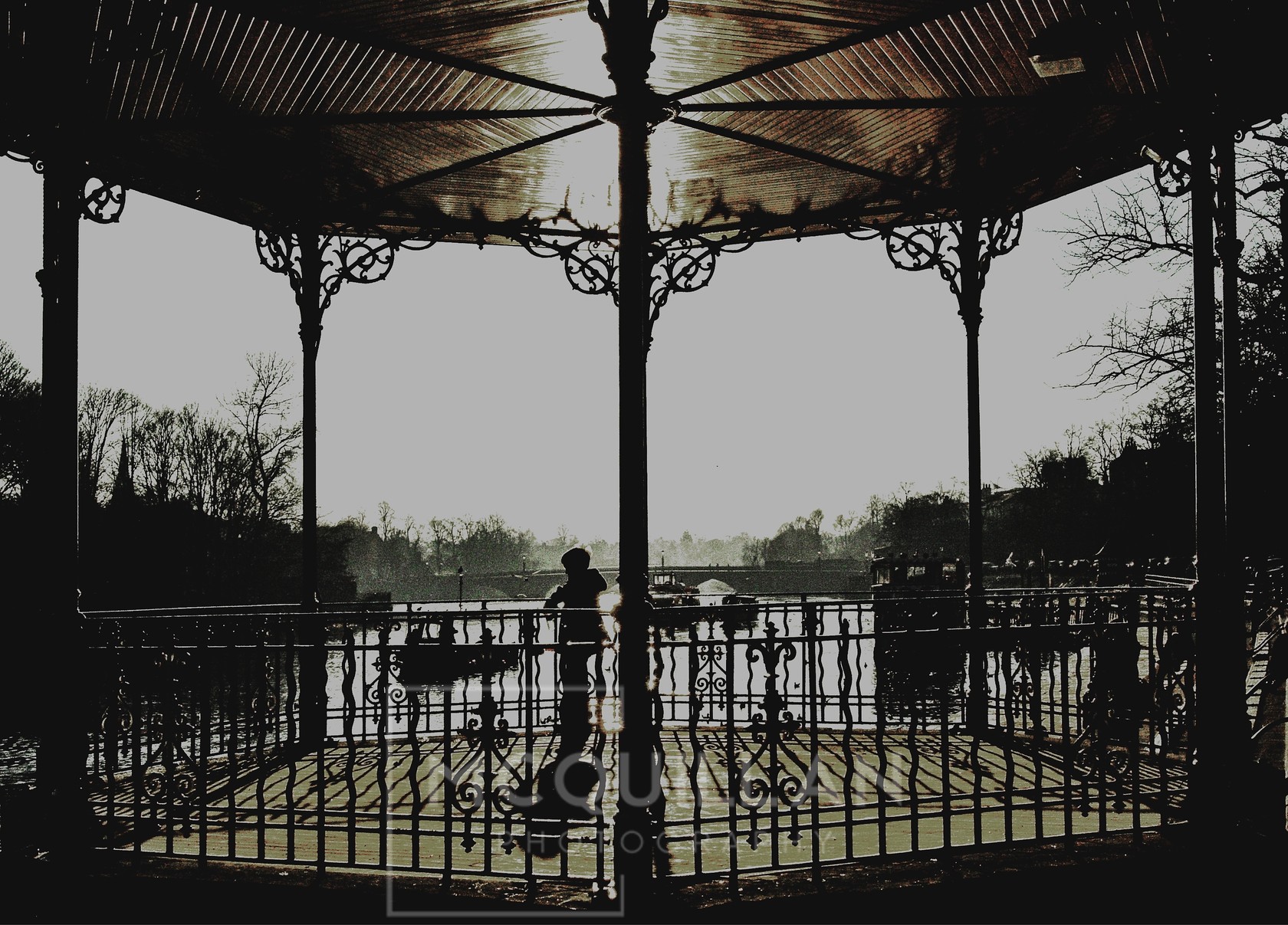 Silhouette 
 Keywords: Chester,Band Stand,silhouette,Boy Bench,Chester Riverside